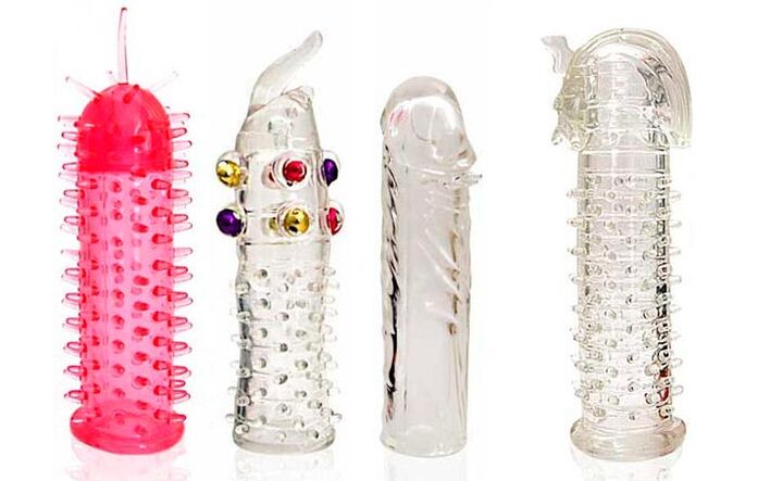 Divers accessoires pour l'agrandissement du pénis pendant les rapports sexuels